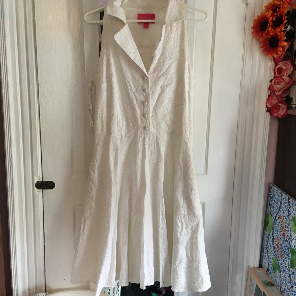 Lilly Pulitzer white lace sleeveless dress